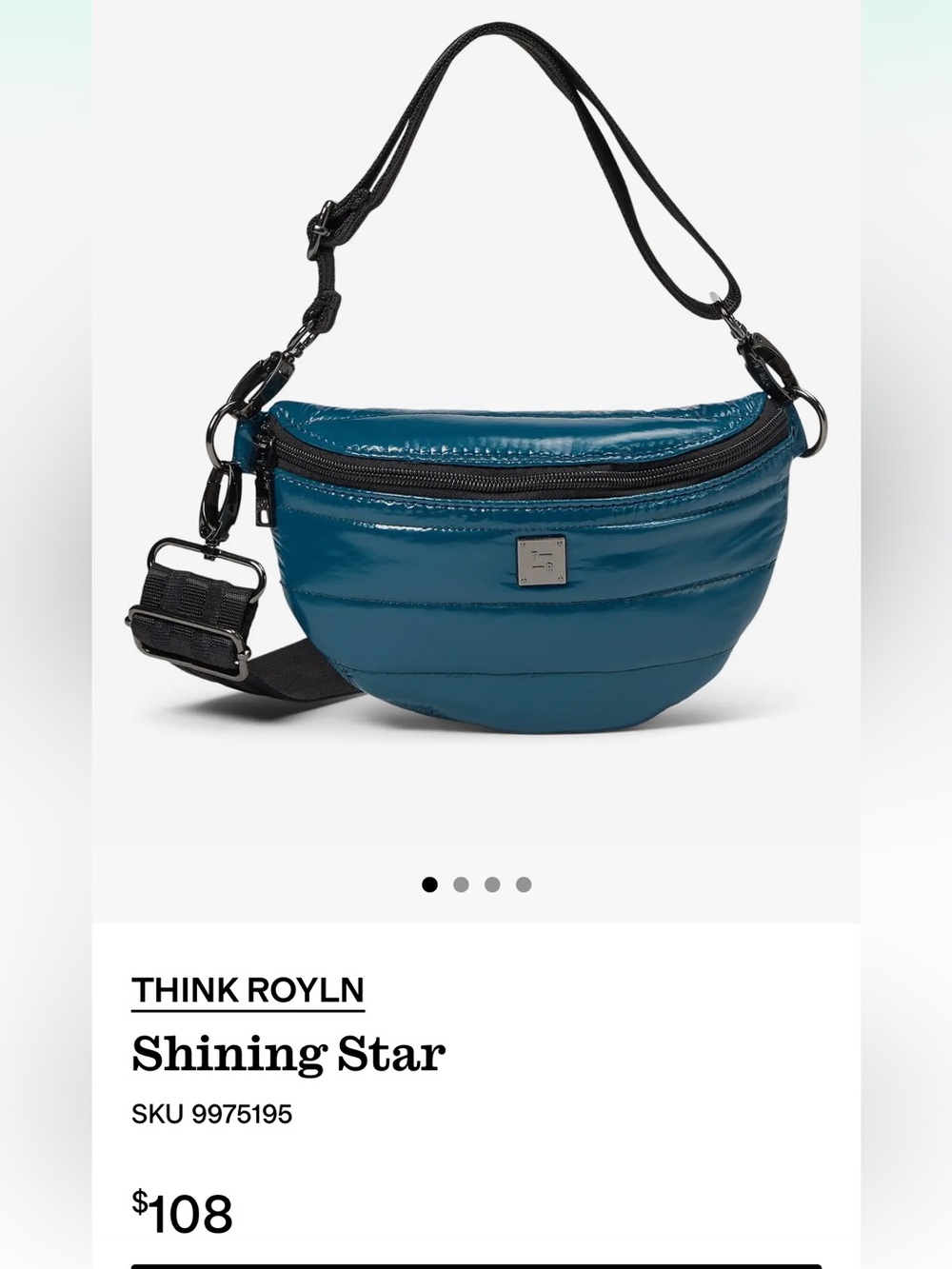 THINK ROYLN Shining Star Blue-Green Crossbody Bag